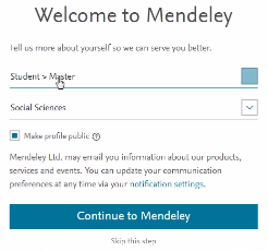 Membuat Akun Mendeley