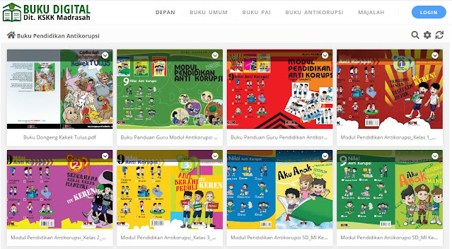 Beranda web Buku Digital Madrasah