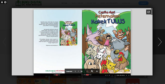 membaca Buku Digital Madrasah