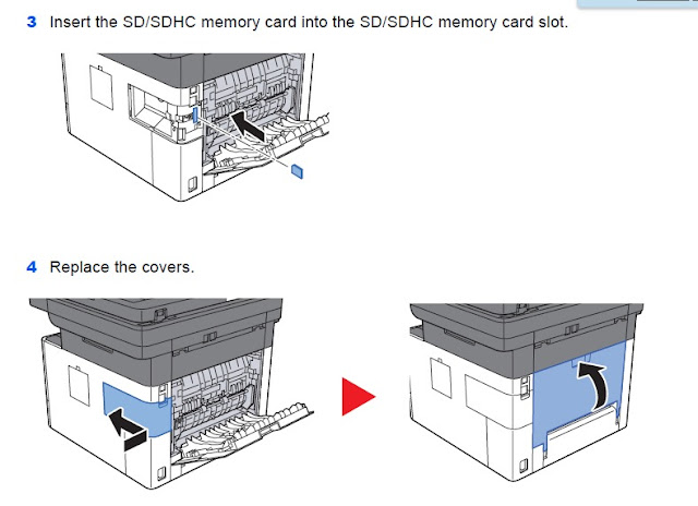 cara pasang sd card di kyocera m2040dn