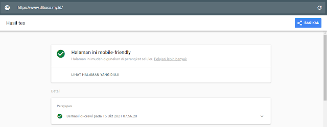 Hasil mobile friendly