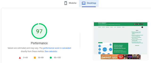 Hasil pagespeed insight linmagz Hasil pagespeed insight linmagz