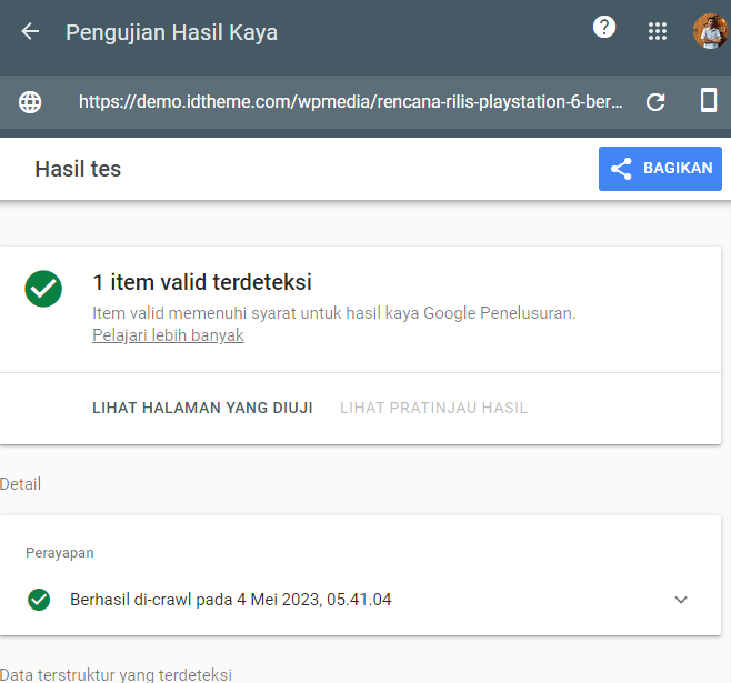 hasil cek struktur data Wpmedia hasil cek struktur data Wpmedia